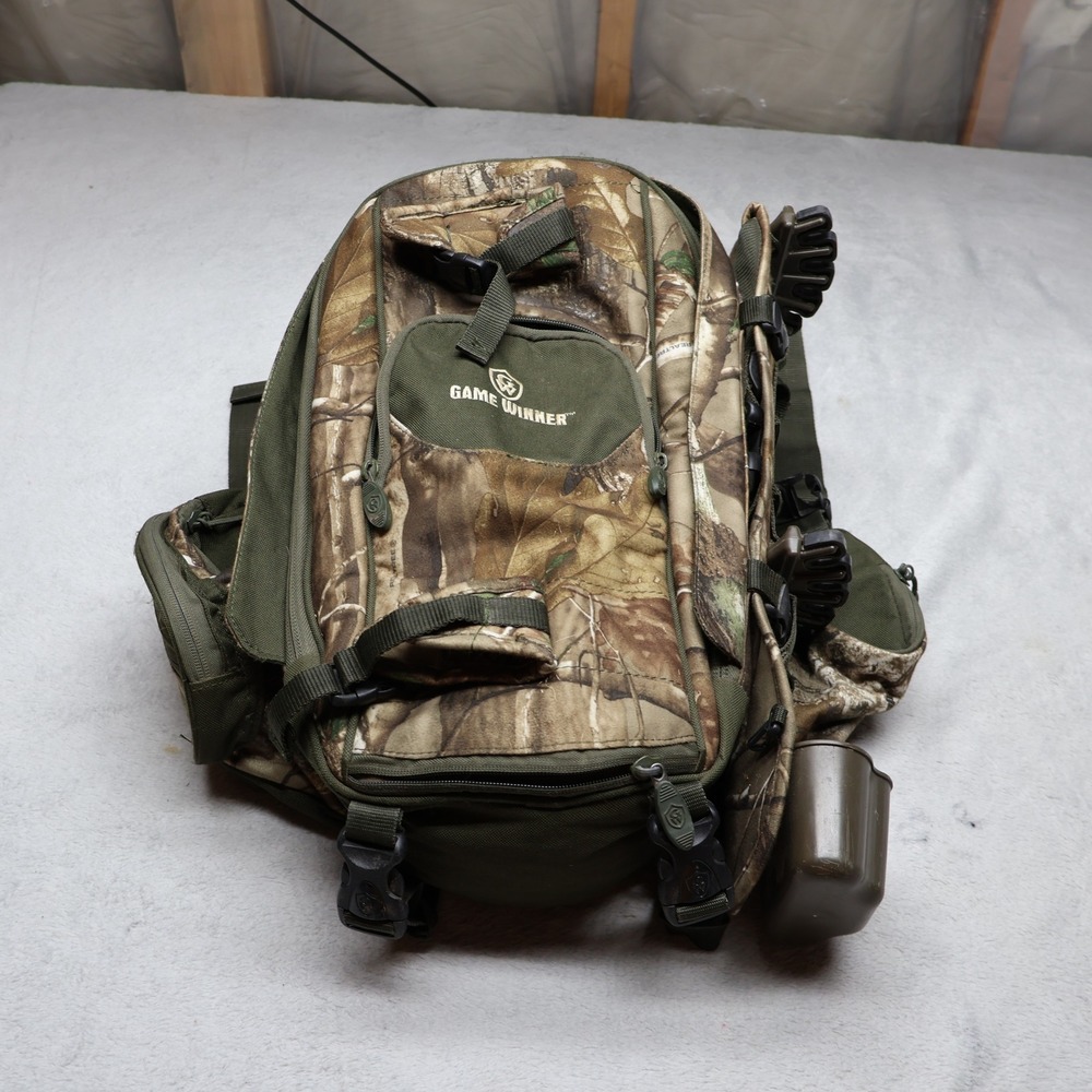 Game Winner Backpack Mens OS Realtree Camo Rugged Utility Hunting Hiking Outdoor